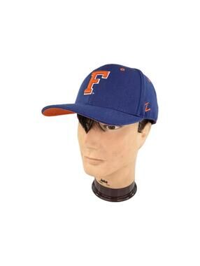 Zephyr Florida Gators blue orange fitted hat Size 7 5/8 block F logo Cap Hats